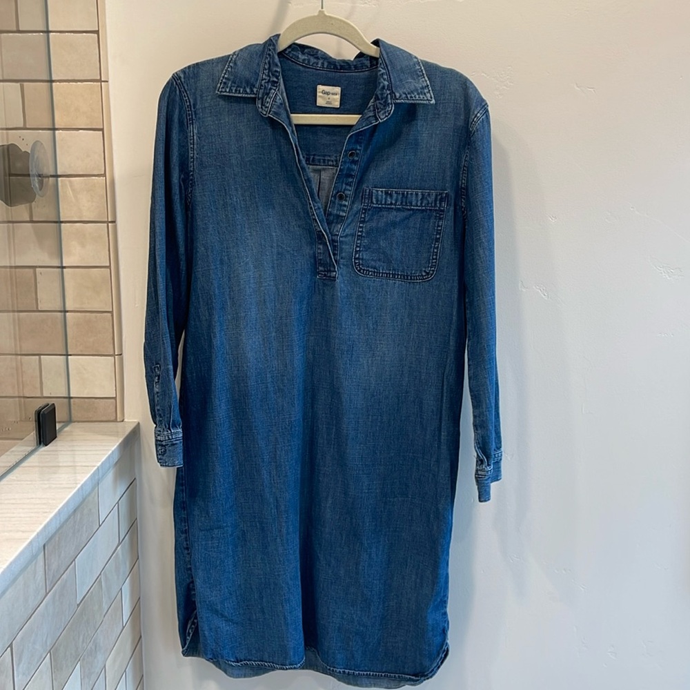 Denim shirt dress- Gap